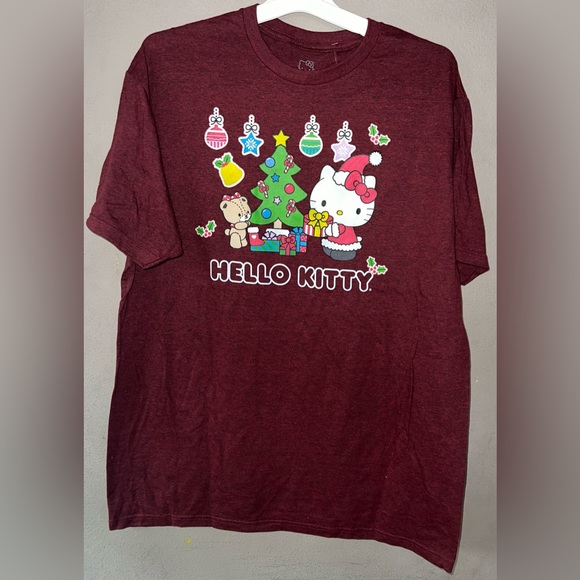 Sanrio Hello kitty Christmas tree graphic t shirt - Picture 1 of 5